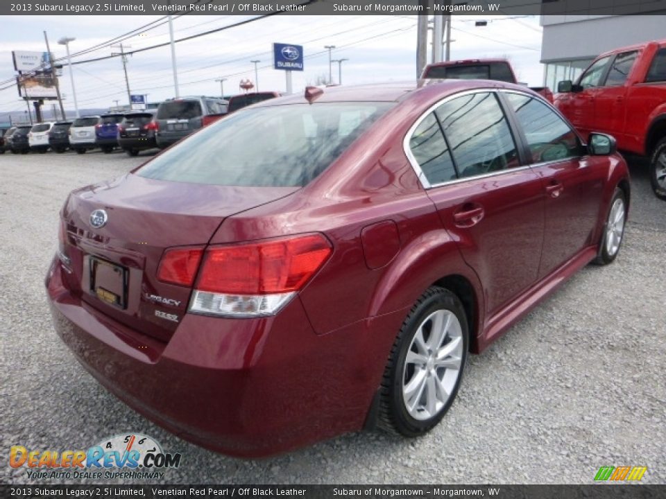 2013 Subaru Legacy 2.5i Limited Venetian Red Pearl / Off Black Leather Photo #7