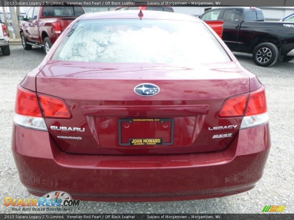 2013 Subaru Legacy 2.5i Limited Venetian Red Pearl / Off Black Leather Photo #8