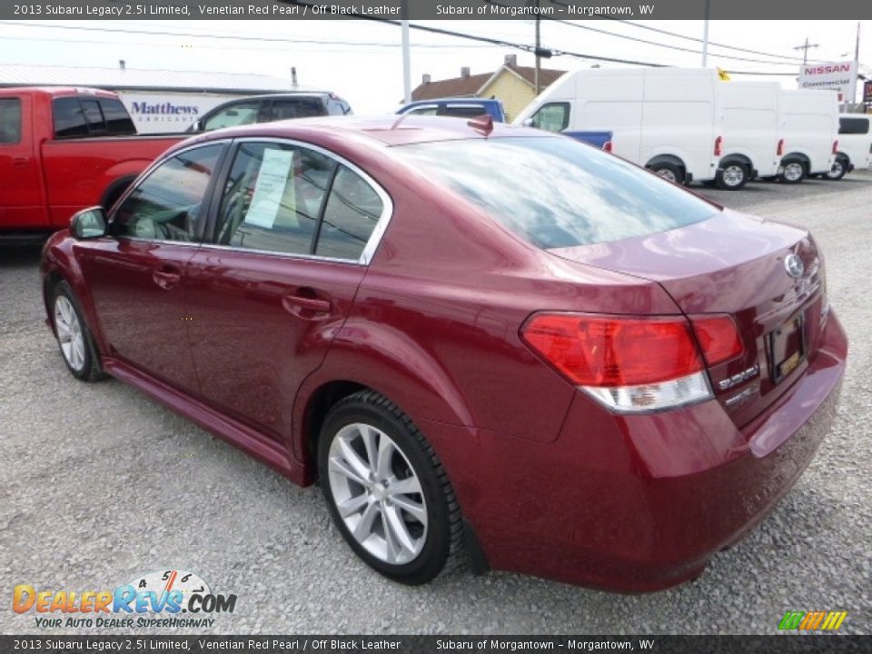 2013 Subaru Legacy 2.5i Limited Venetian Red Pearl / Off Black Leather Photo #9