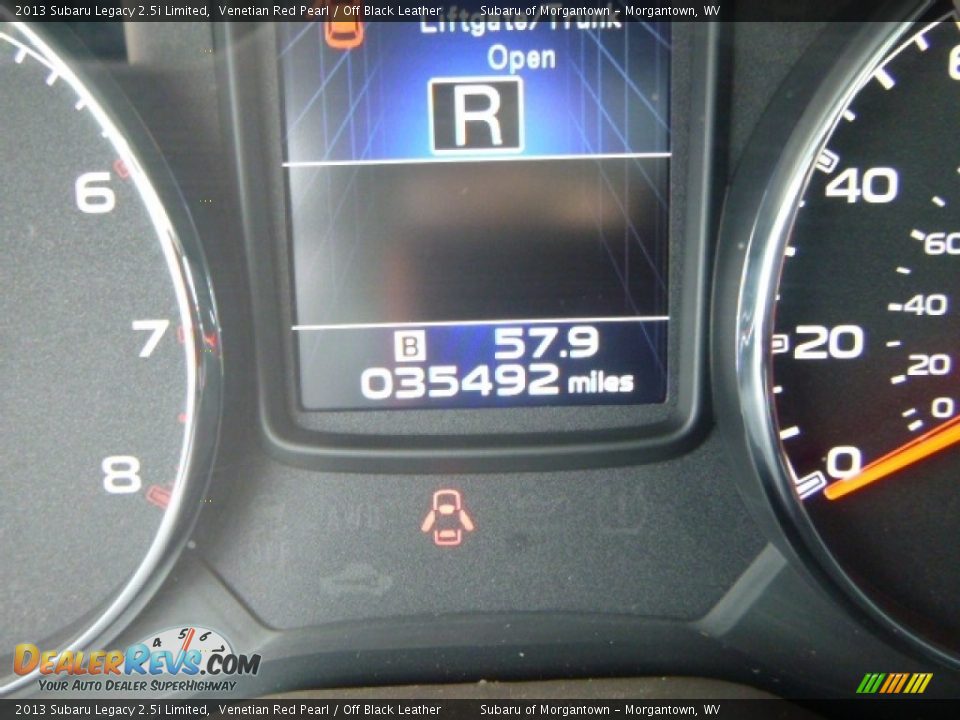 2013 Subaru Legacy 2.5i Limited Venetian Red Pearl / Off Black Leather Photo #20