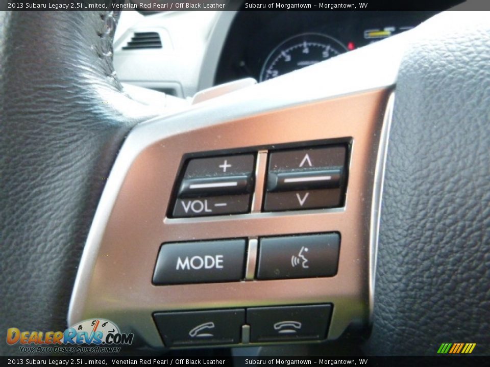 2013 Subaru Legacy 2.5i Limited Venetian Red Pearl / Off Black Leather Photo #22