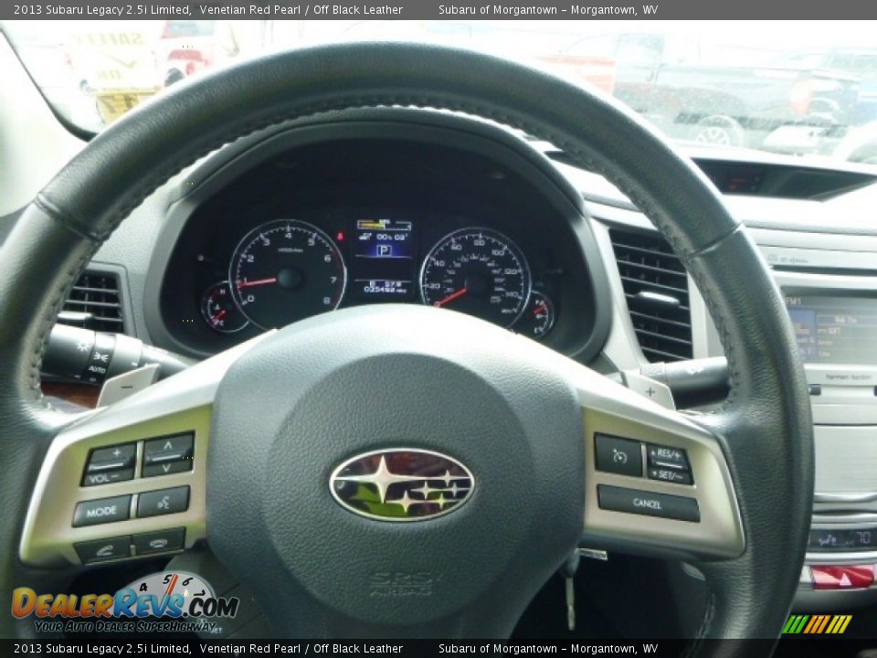2013 Subaru Legacy 2.5i Limited Venetian Red Pearl / Off Black Leather Photo #24
