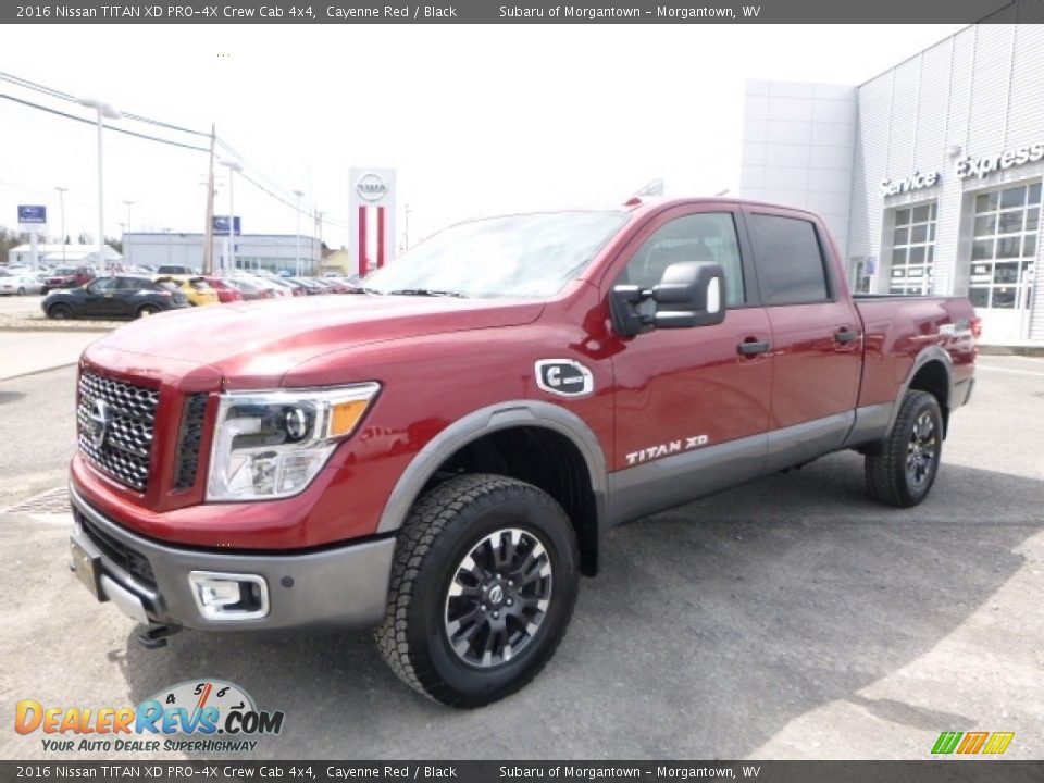 2016 Nissan TITAN XD PRO-4X Crew Cab 4x4 Cayenne Red / Black Photo #11