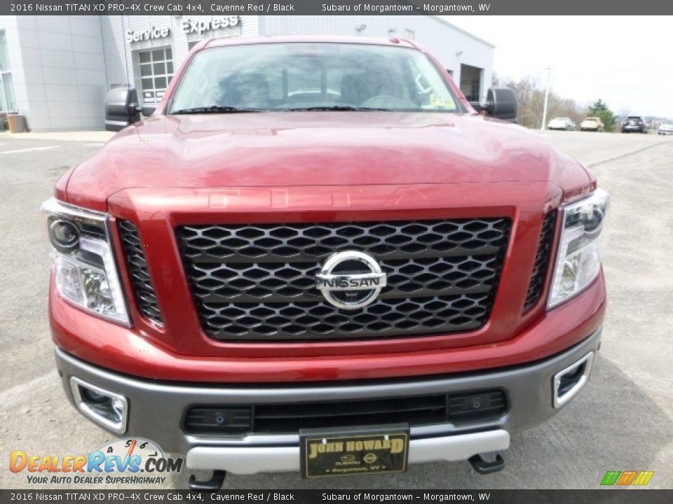 2016 Nissan TITAN XD PRO-4X Crew Cab 4x4 Cayenne Red / Black Photo #12