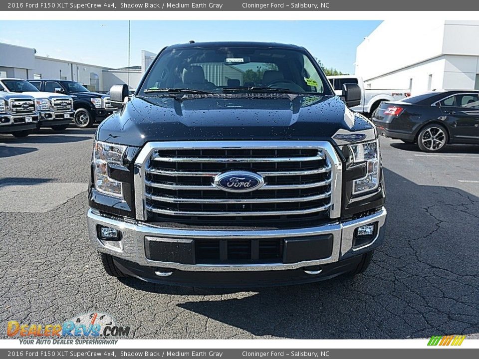 2016 Ford F150 XLT SuperCrew 4x4 Shadow Black / Medium Earth Gray Photo #4