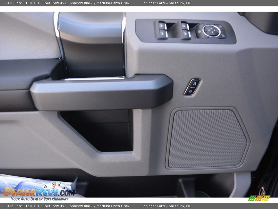 2016 Ford F150 XLT SuperCrew 4x4 Shadow Black / Medium Earth Gray Photo #7