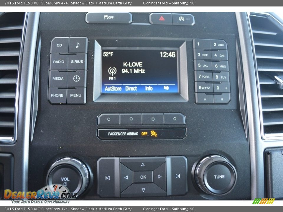 2016 Ford F150 XLT SuperCrew 4x4 Shadow Black / Medium Earth Gray Photo #11
