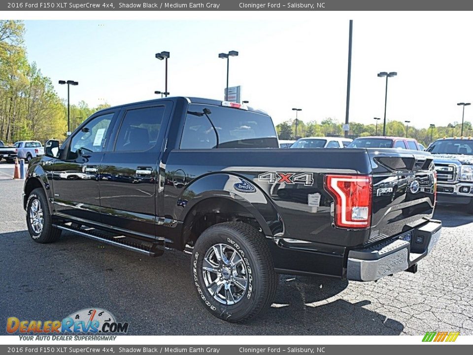 2016 Ford F150 XLT SuperCrew 4x4 Shadow Black / Medium Earth Gray Photo #19