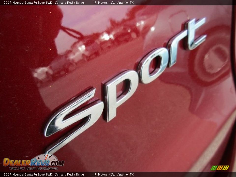 2017 Hyundai Santa Fe Sport FWD Serrano Red / Beige Photo #6