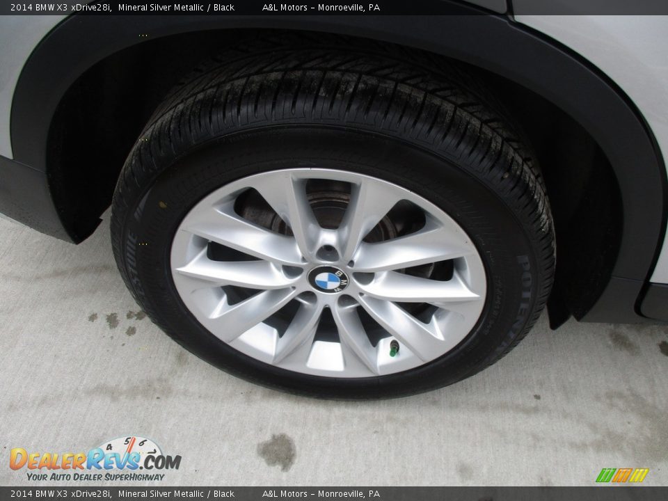 2014 BMW X3 xDrive28i Mineral Silver Metallic / Black Photo #3