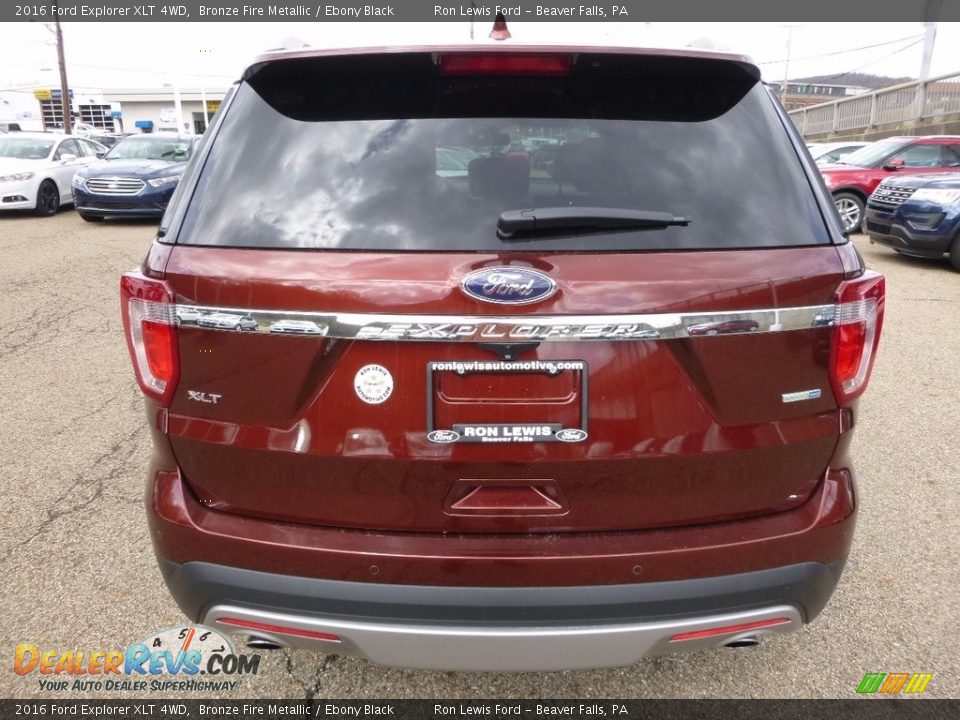 2016 Ford Explorer XLT 4WD Bronze Fire Metallic / Ebony Black Photo #3