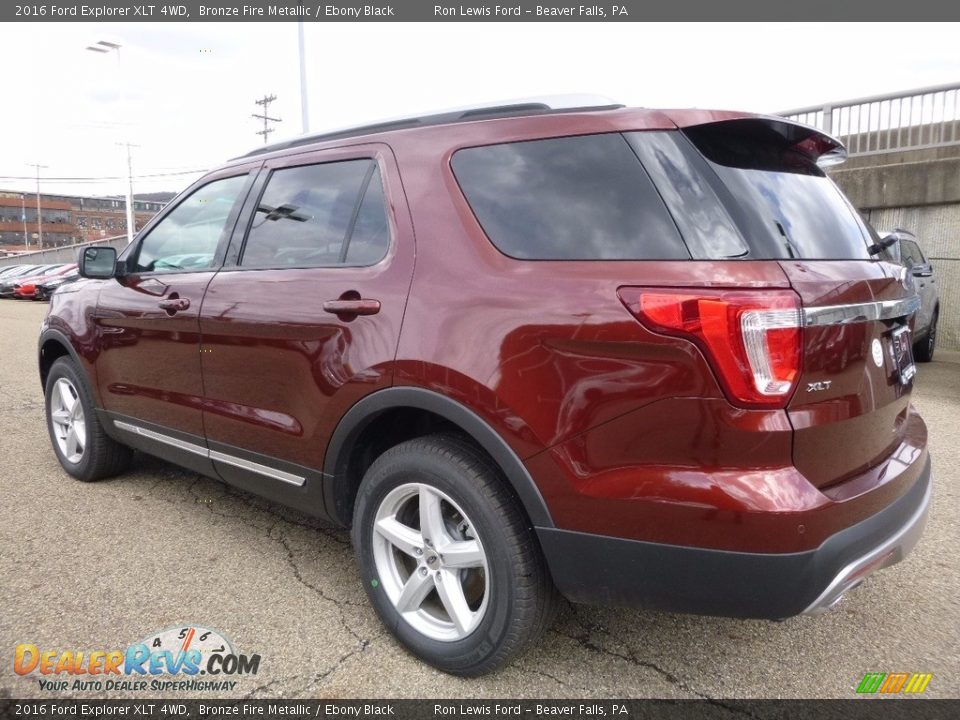 2016 Ford Explorer XLT 4WD Bronze Fire Metallic / Ebony Black Photo #4