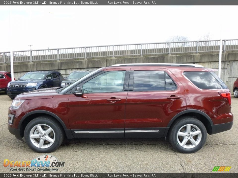 2016 Ford Explorer XLT 4WD Bronze Fire Metallic / Ebony Black Photo #5