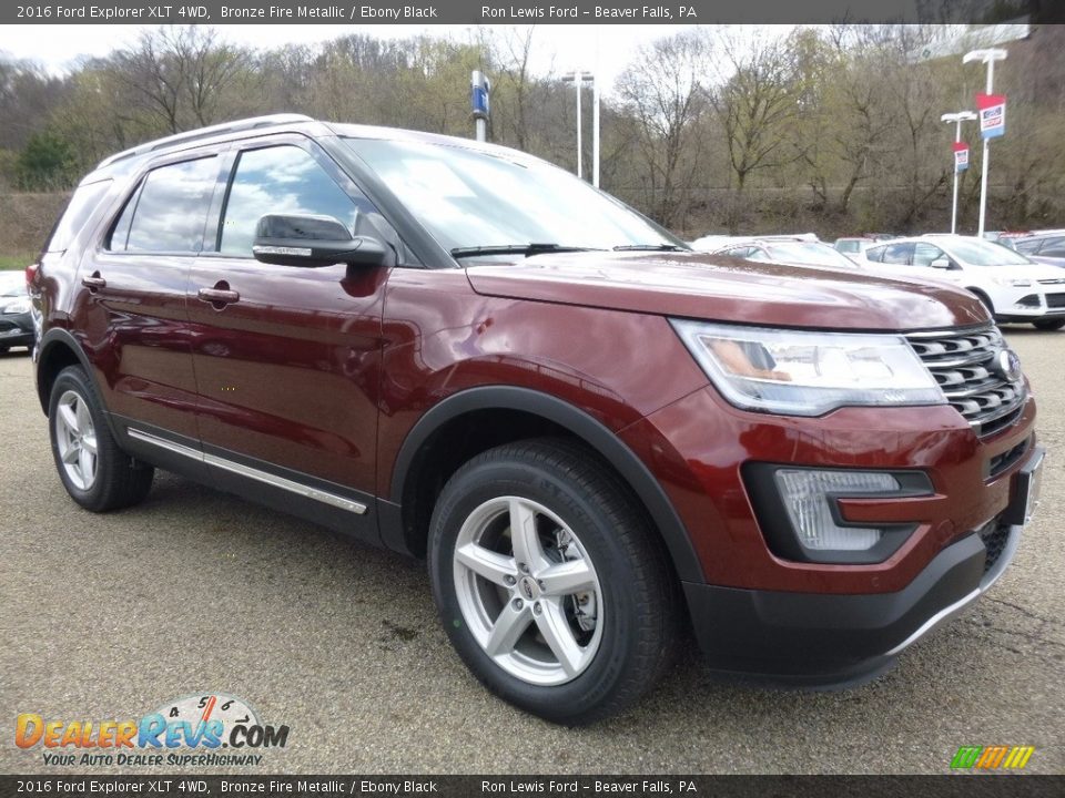 2016 Ford Explorer XLT 4WD Bronze Fire Metallic / Ebony Black Photo #8