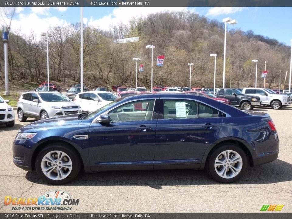 2016 Ford Taurus SEL Blue Jeans / Dune Photo #5