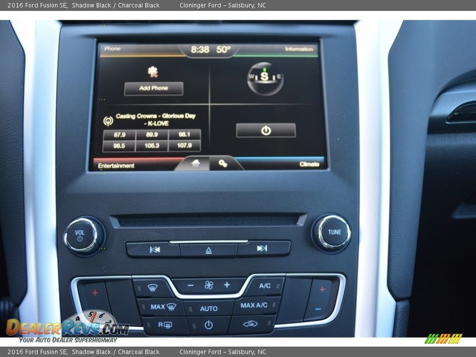 2016 Ford Fusion SE Shadow Black / Charcoal Black Photo #10