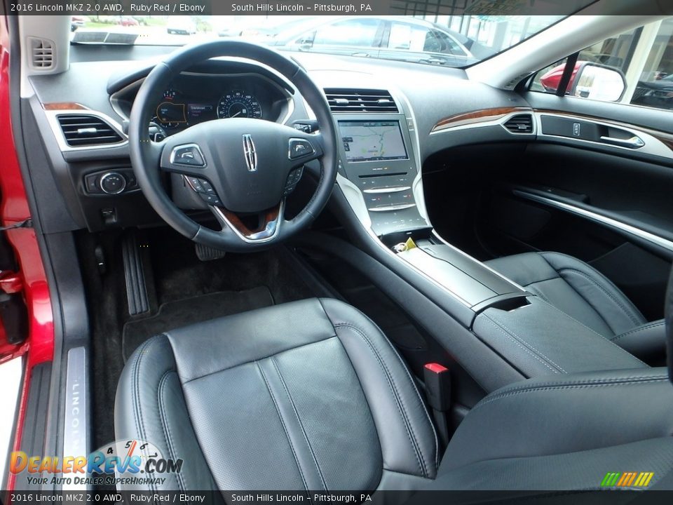 Ebony Interior - 2016 Lincoln MKZ 2.0 AWD Photo #17