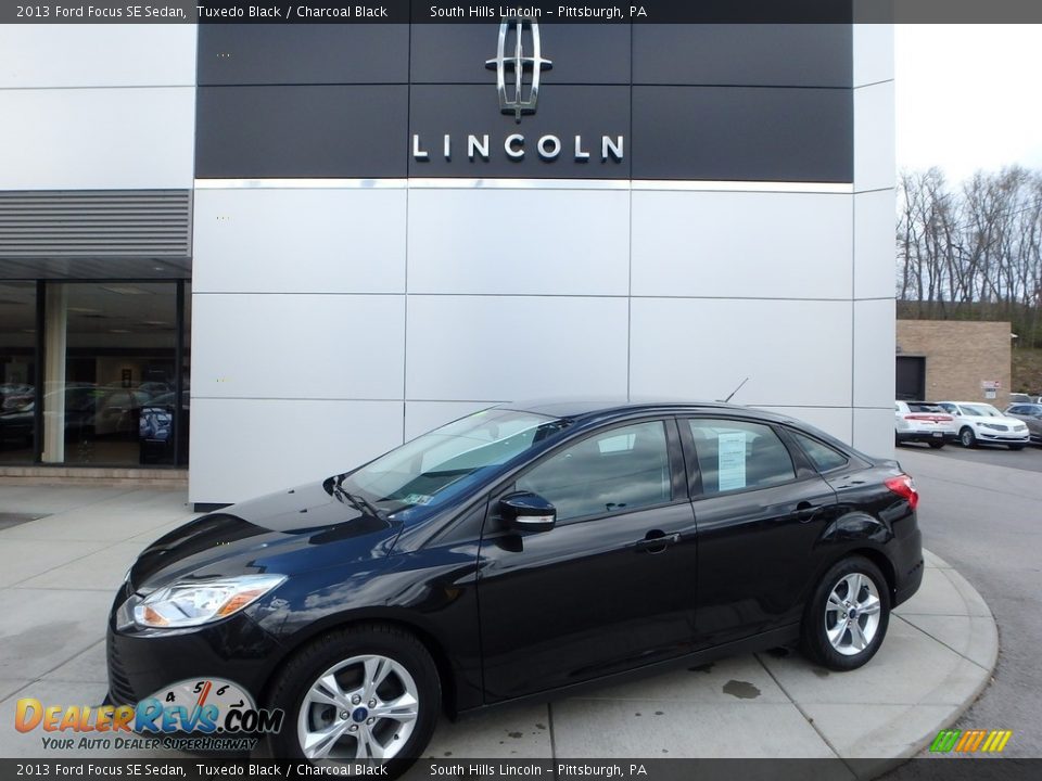 2013 Ford Focus SE Sedan Tuxedo Black / Charcoal Black Photo #1