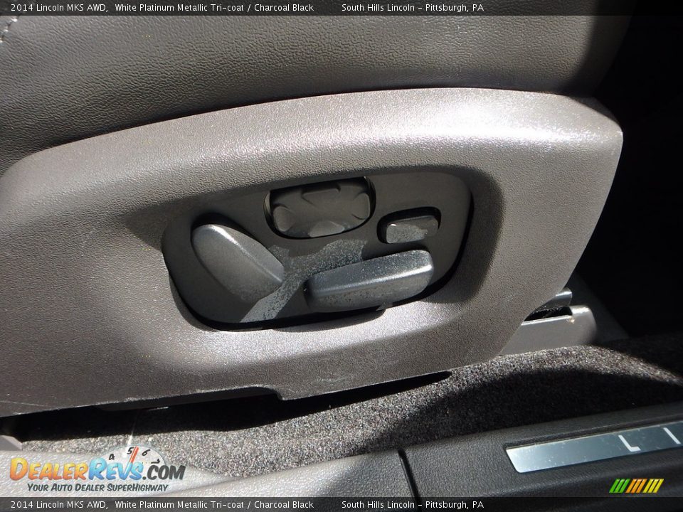 2014 Lincoln MKS AWD White Platinum Metallic Tri-coat / Charcoal Black Photo #12