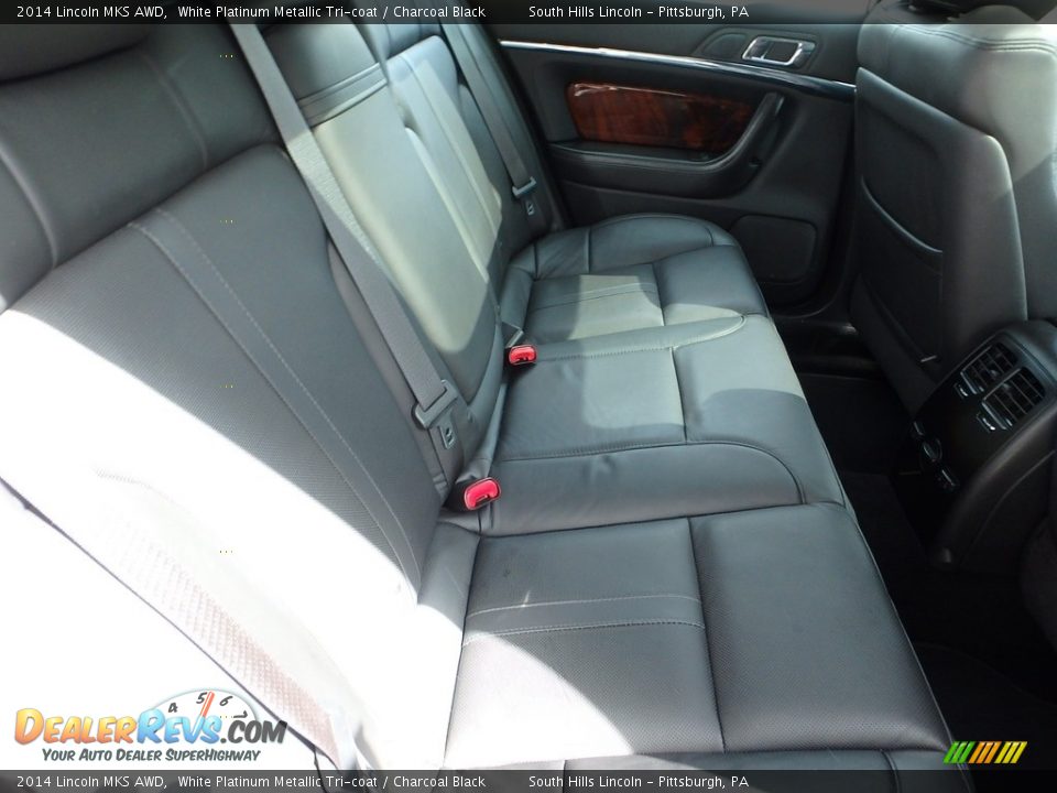 2014 Lincoln MKS AWD White Platinum Metallic Tri-coat / Charcoal Black Photo #14