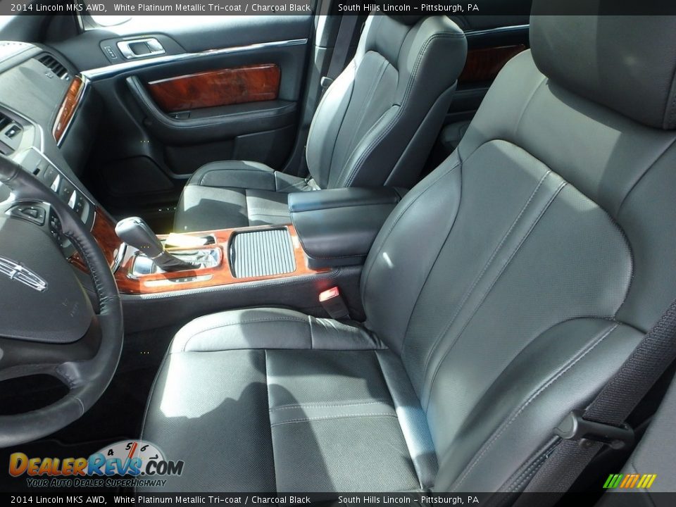 2014 Lincoln MKS AWD White Platinum Metallic Tri-coat / Charcoal Black Photo #15