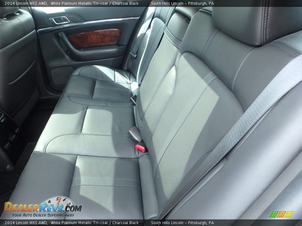 2014 Lincoln MKS AWD White Platinum Metallic Tri-coat / Charcoal Black Photo #16