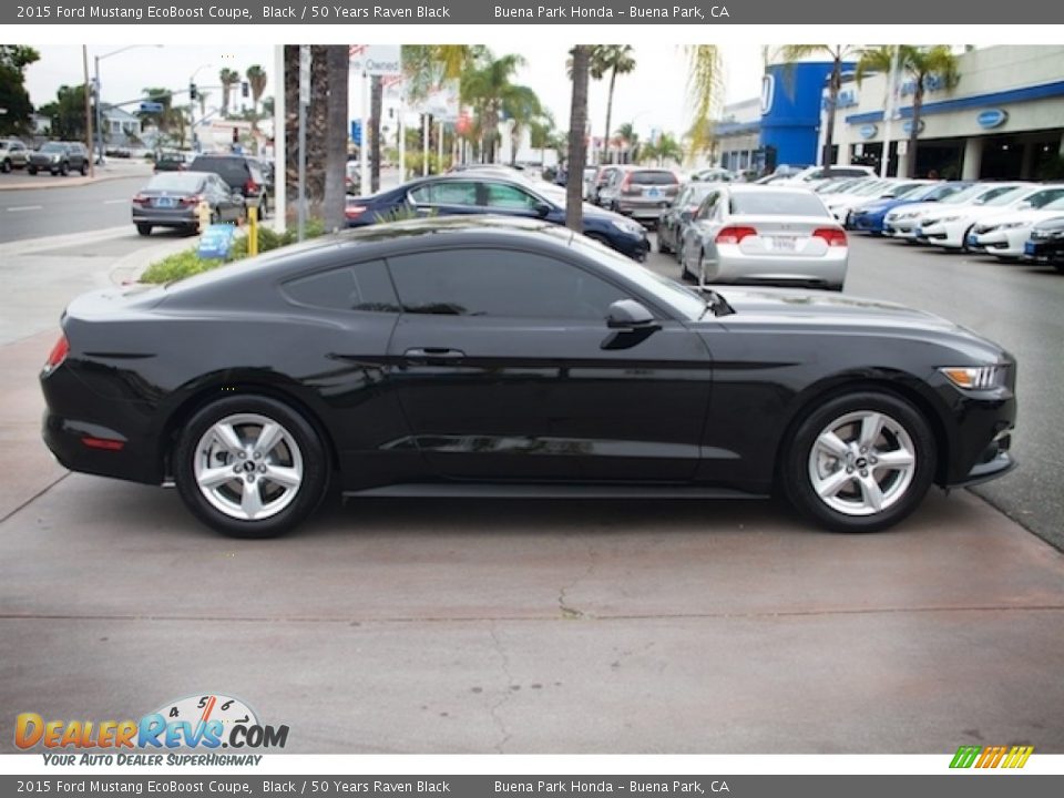 2015 Ford Mustang EcoBoost Coupe Black / 50 Years Raven Black Photo #12