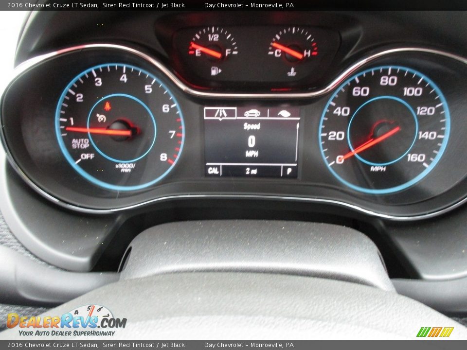 2016 Chevrolet Cruze LT Sedan Siren Red Tintcoat / Jet Black Photo #20