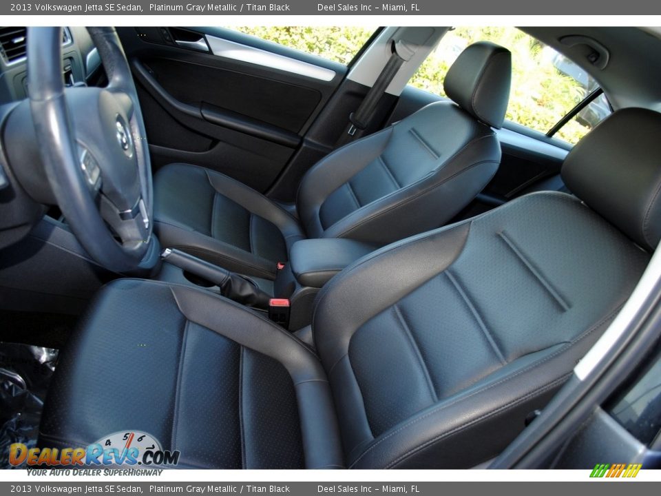2013 Volkswagen Jetta SE Sedan Platinum Gray Metallic / Titan Black Photo #14