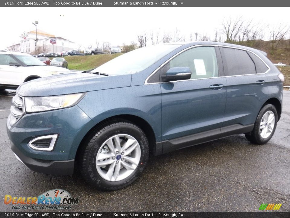 2016 Ford Edge SEL AWD Too Good to Be Blue / Dune Photo #5
