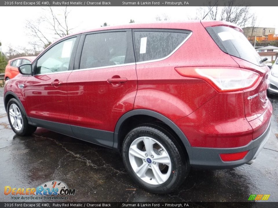 2016 Ford Escape SE 4WD Ruby Red Metallic / Charcoal Black Photo #4