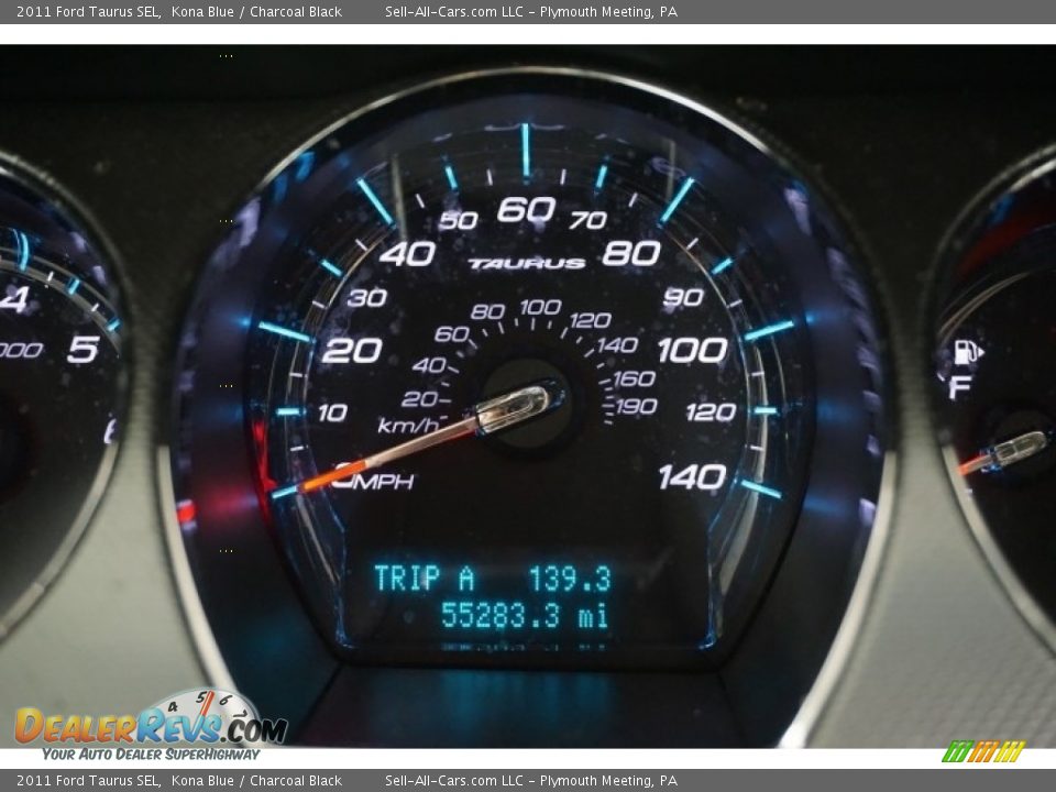 2011 Ford Taurus SEL Kona Blue / Charcoal Black Photo #36