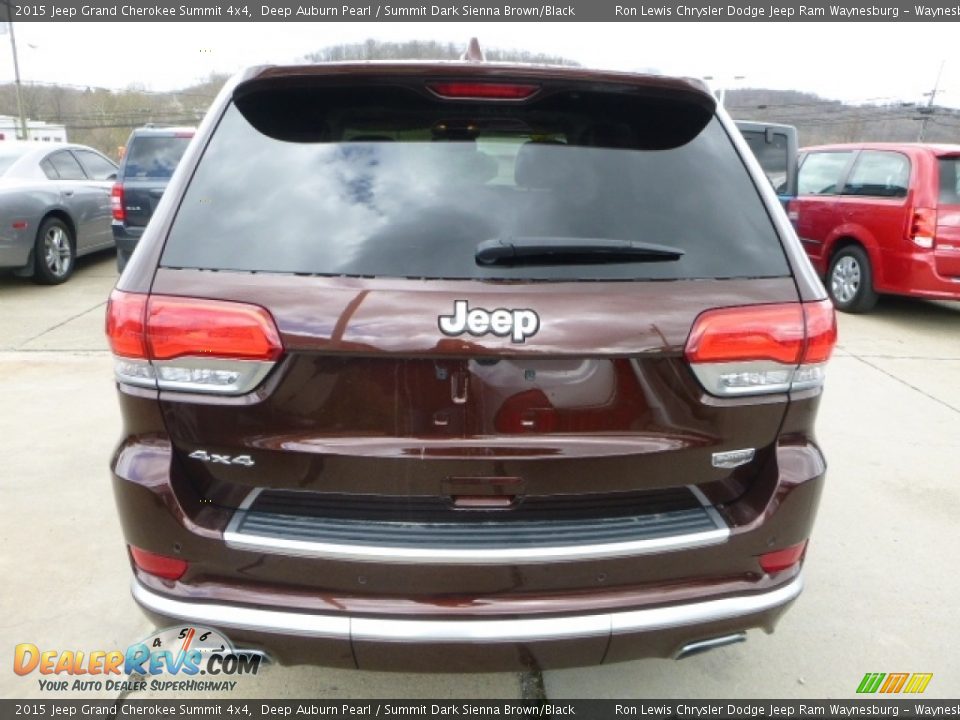 2015 Jeep Grand Cherokee Summit 4x4 Deep Auburn Pearl / Summit Dark Sienna Brown/Black Photo #6