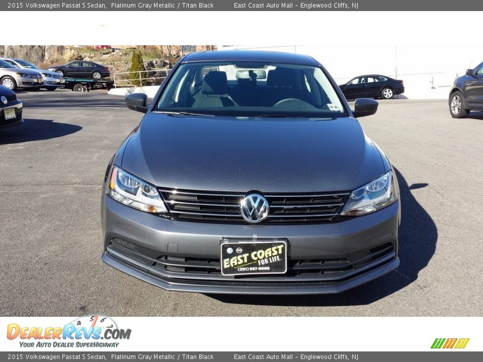 2015 Volkswagen Passat S Sedan Platinum Gray Metallic / Titan Black Photo #8
