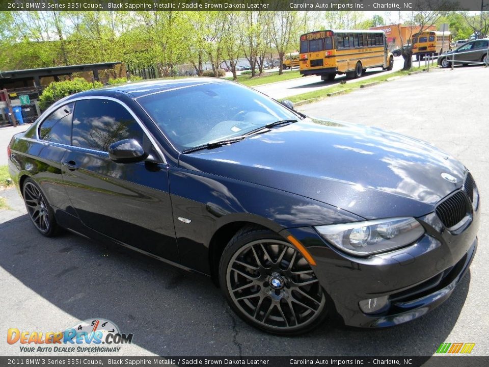 2011 BMW 3 Series 335i Coupe Black Sapphire Metallic / Saddle Brown Dakota Leather Photo #3