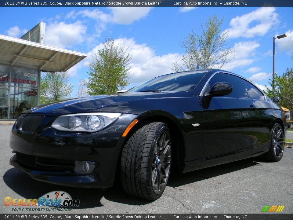 2011 BMW 3 Series 335i Coupe Black Sapphire Metallic / Saddle Brown Dakota Leather Photo #6