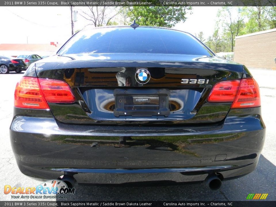 2011 BMW 3 Series 335i Coupe Black Sapphire Metallic / Saddle Brown Dakota Leather Photo #9