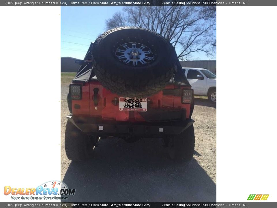 2009 Jeep Wrangler Unlimited X 4x4 Flame Red / Dark Slate Gray/Medium Slate Gray Photo #2