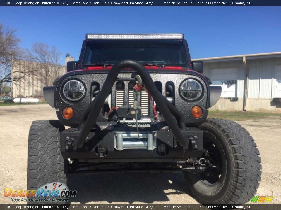 2009 Jeep Wrangler Unlimited X 4x4 Flame Red / Dark Slate Gray/Medium Slate Gray Photo #4