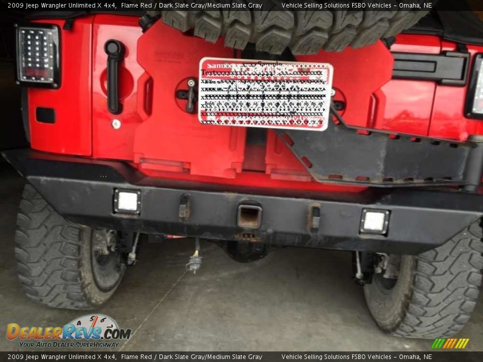 2009 Jeep Wrangler Unlimited X 4x4 Flame Red / Dark Slate Gray/Medium Slate Gray Photo #5