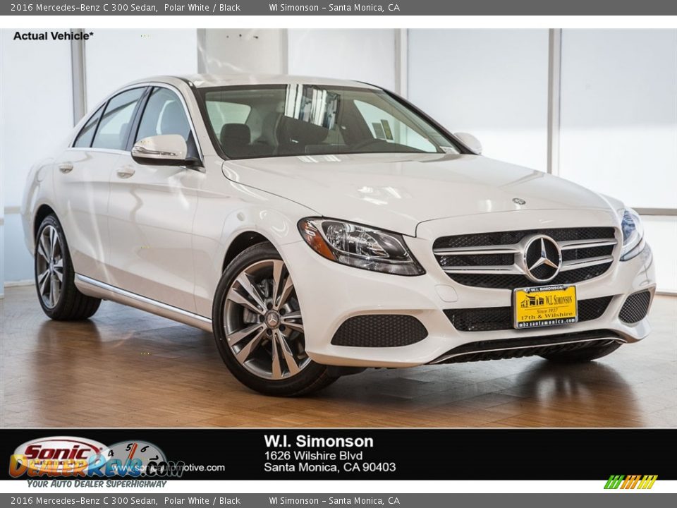 2016 Mercedes-Benz C 300 Sedan Polar White / Black Photo #1