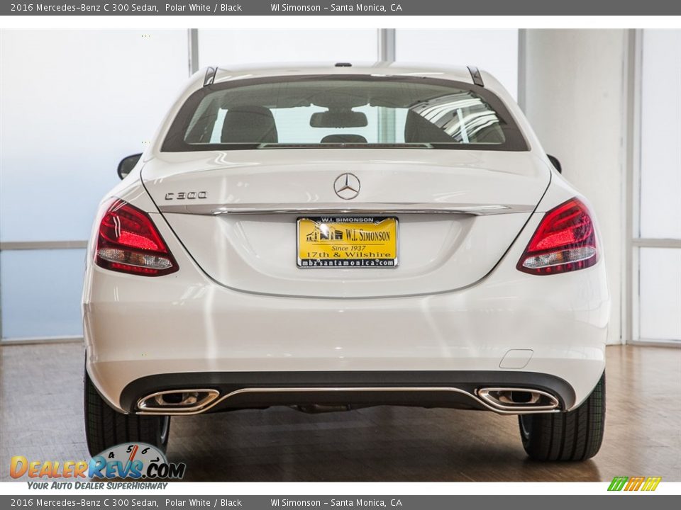 2016 Mercedes-Benz C 300 Sedan Polar White / Black Photo #4