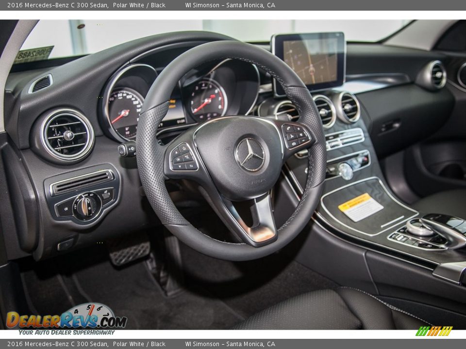 2016 Mercedes-Benz C 300 Sedan Polar White / Black Photo #6