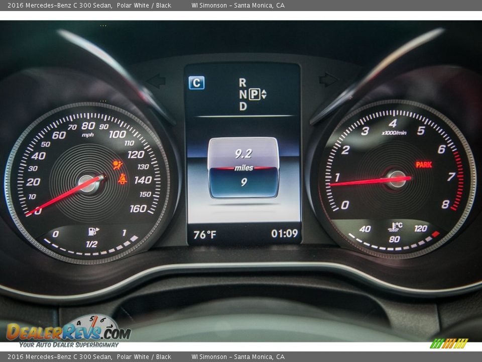 2016 Mercedes-Benz C 300 Sedan Polar White / Black Photo #7