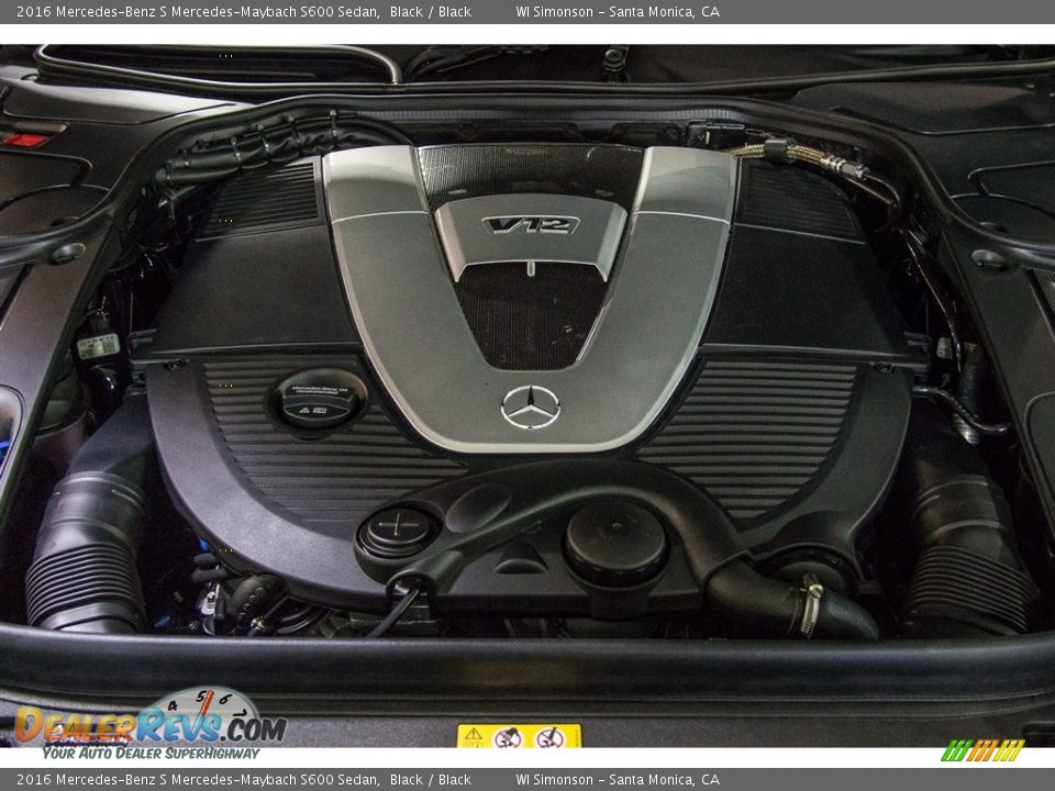 2016 Mercedes-Benz S Mercedes-Maybach S600 Sedan 6.0 Liter biturbo SOHC 36-Valve V12 Engine Photo #9