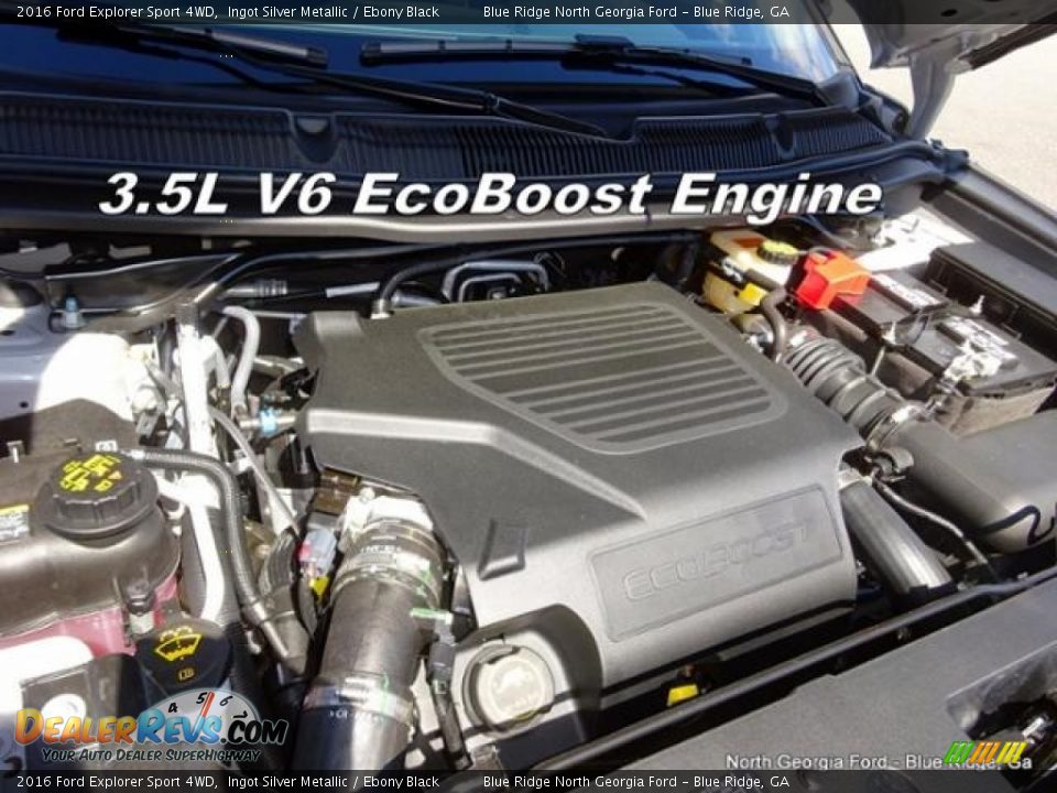 2016 Ford Explorer Sport 4WD Ingot Silver Metallic / Ebony Black Photo #10