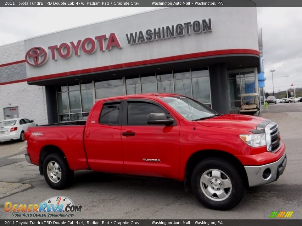 2011 Toyota Tundra TRD Double Cab 4x4 Radiant Red / Graphite Gray Photo #2