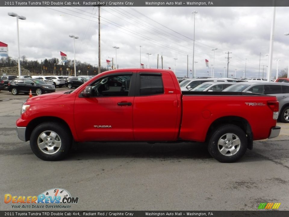 2011 Toyota Tundra TRD Double Cab 4x4 Radiant Red / Graphite Gray Photo #7