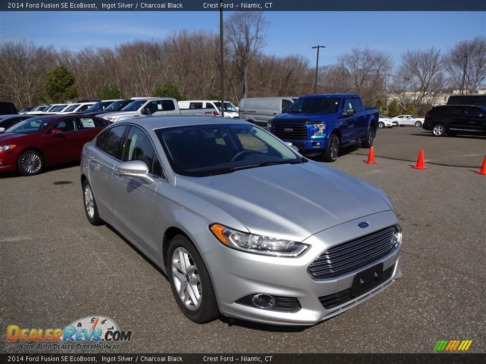 2014 Ford Fusion SE EcoBoost Ingot Silver / Charcoal Black Photo #1