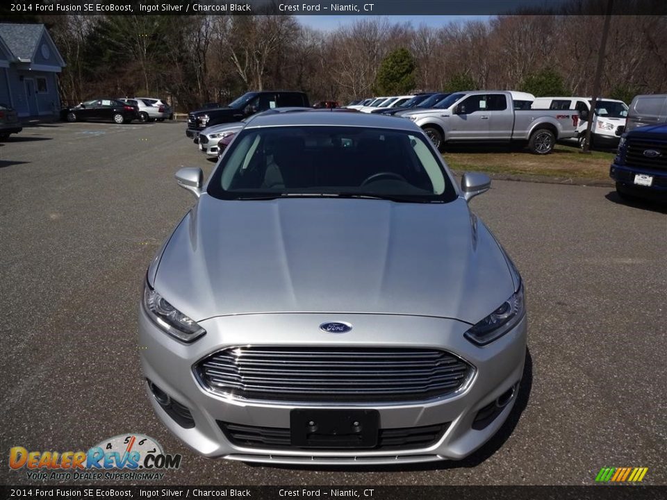 2014 Ford Fusion SE EcoBoost Ingot Silver / Charcoal Black Photo #2